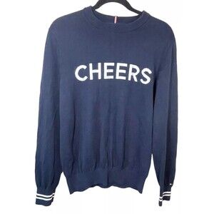 VTG‎ Tommy Hilfiger Mens Tommy Jeans Navy Cheers Pullover Sweater Size M